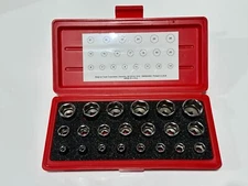 NOS Snap-On Tools USA 21pc Metric 6-26mm Chrome Socket Set, 3/8” Drive PAK620400