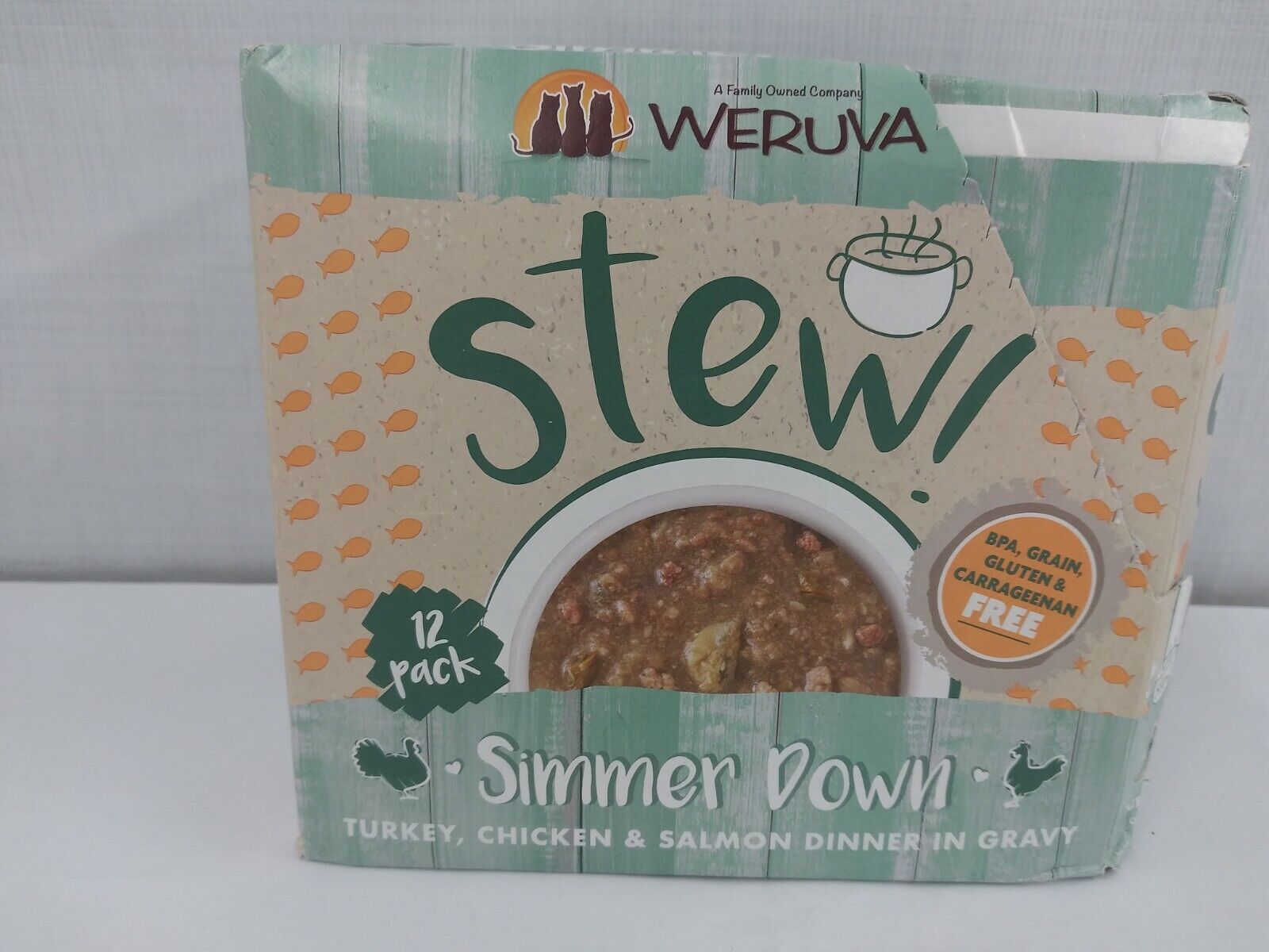 Weruva Classic Cat Stew Wet Food Pouches Dated 09-2020 12 Pack Of 3 Oz Pouches.