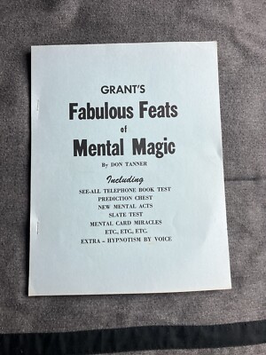 U.F. GRANT Fabulous Feats Of Mental Magic- Book Test-Prediction Chest  