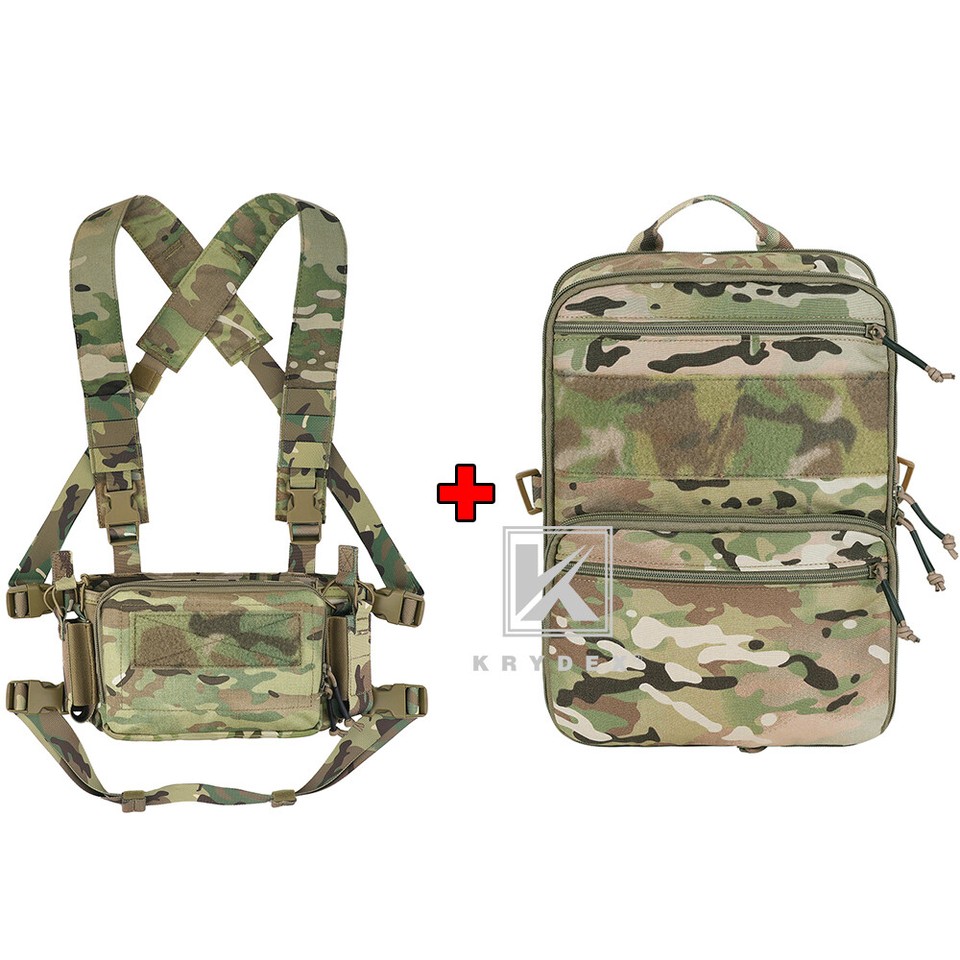 KRYDEX D3CR Chest Rig Harness Mag Pouches Flatpack Backpack Expandable ...