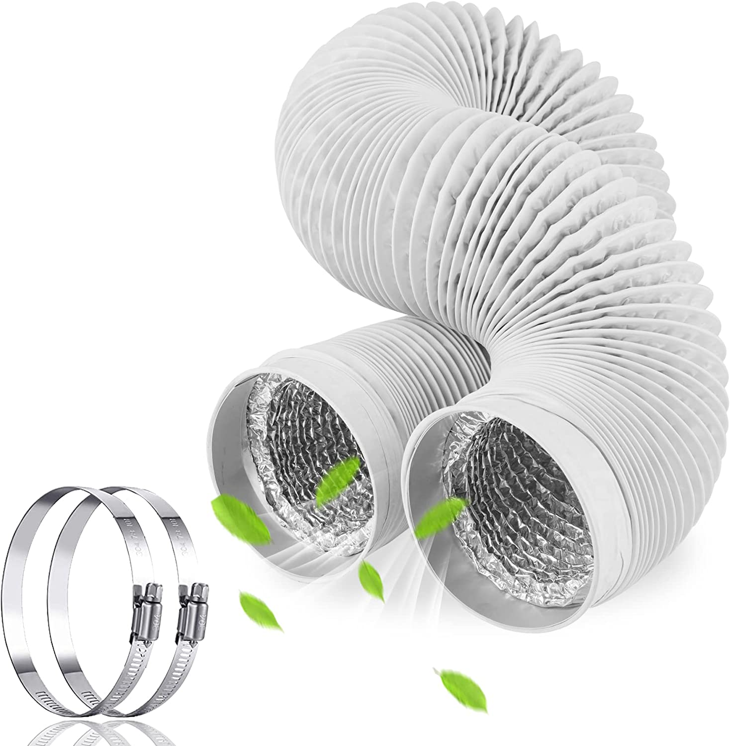 4 Inch Dryer Vent Hose, 9.84 Feet Air Duct Flexible Adjustable PVC 3-Layer  Duct | eBay