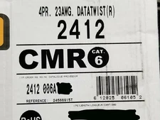 Belden 2412 23/4P Enhanced CAT6+ UTP DataTwist Network Cable Riser Blue /100ft