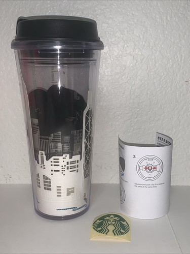 (1) NWT Starbucks Hong Kong 2015 Skyline 16 fl oz Plastic Tumbler *FREE SHIP* - Picture 4 of 13