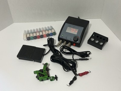 Pro Artist Black Compact Dual Output LCD Digital Tattoo Power Machine Gun Supply