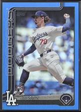 2025 Topps #204 Justin Wrobleski Blue Holo Foil #/150