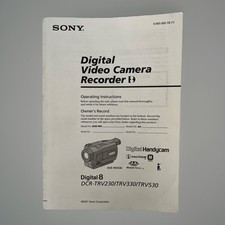 Sony Digital Handycam Operating Instructions Digital 8 DCR-TRV230 TRV330 TRV530