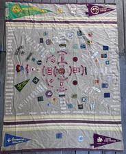 1950’s Australian Scout Badge Blanket 5 Feet X 4 Feet 200 Badges