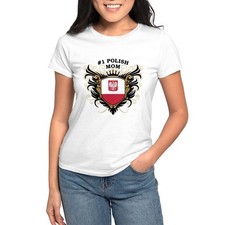 CafePress Number One Polish Mom Women's T Shirt Women's T-Shirt 291595928 