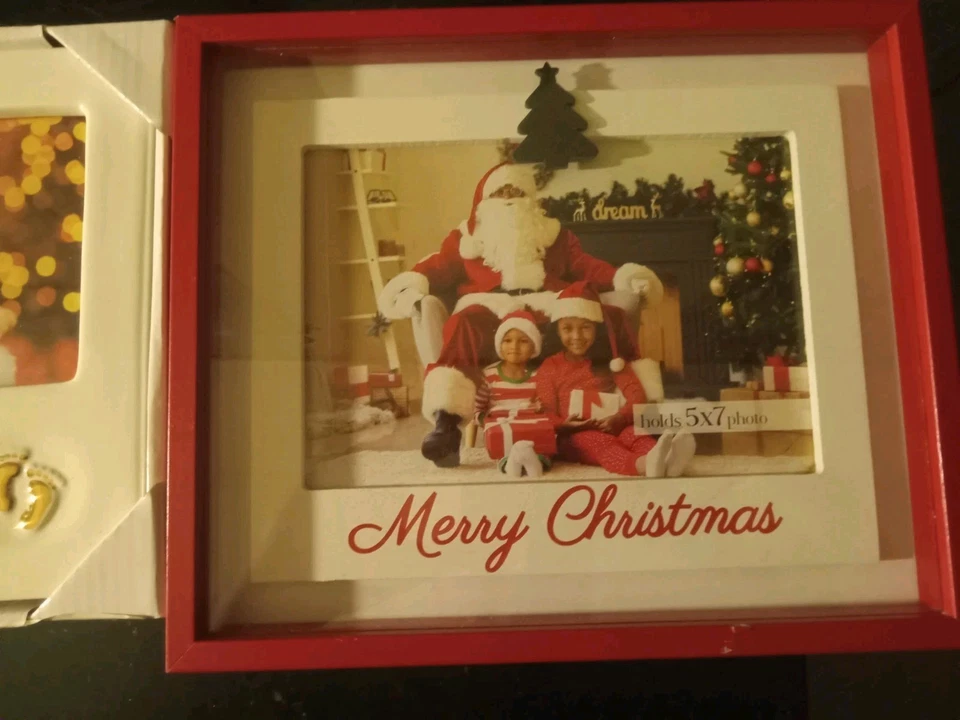 JUEGO DE 2 - Marco de fotos de Navidad 5x7, 4x6 Holiday Baby's First 2024 - Marcos Foto 4 de 4