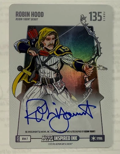 Bo Jackson Battle Arena - "Robin Hood" Robin Yount - Inspired Ink Steel Auto SP
