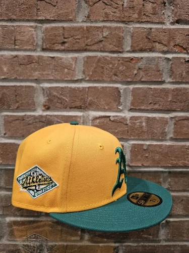 New Era 59Fifty Oakland Athletics MLB Club Fitted Hat Size 7 1/8, 25th Anniv