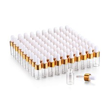 100,3ml Clear Glass Dropper Bottle,Mini Glass Eye Dropper Vials With Pipette ...