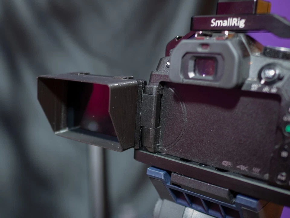 Campana extractora Panasonic G85/G7 impresa en 3D petg negra Foto 2 de 4