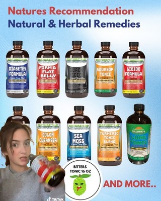 Pick your  BITTERS 16oz Herbal  Soursop Bitters with Moringa, Sea Moss +10 Herbs