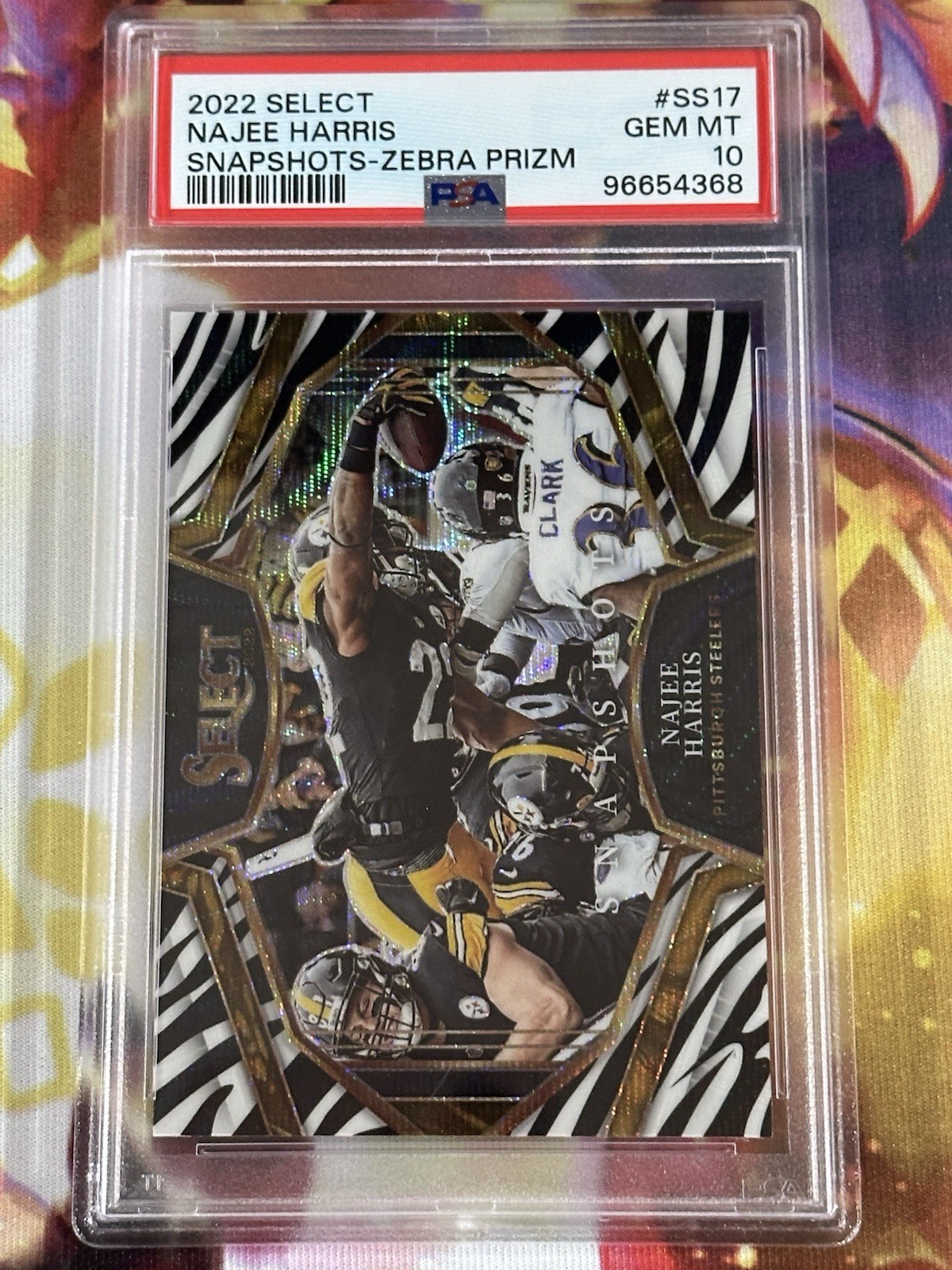 2022 Panini Select Snapshots Najee Harris #SS-17 Zebra Prizm