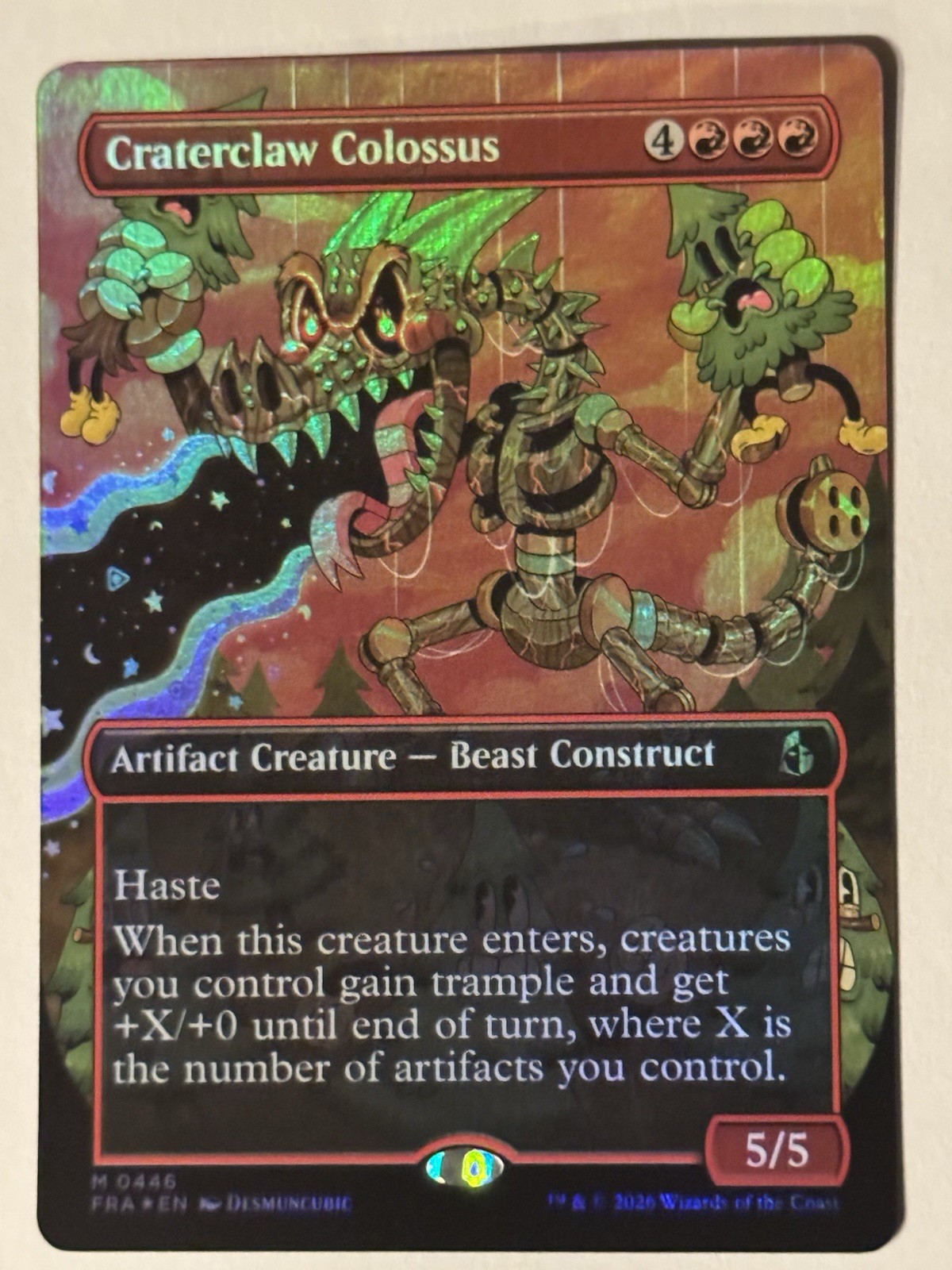 Craterclaw Colossus [Borderless Foil Promo] (Reality Fracture 0446)