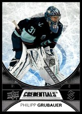 Philipp Grubauer 2021-22 Upper Deck Credentials #27 Seattle Kraken