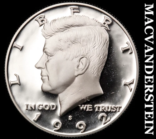 1992-S Kennedy Half Dollar- Silver- Choice Gem Proof Luster No Reserve #J1510