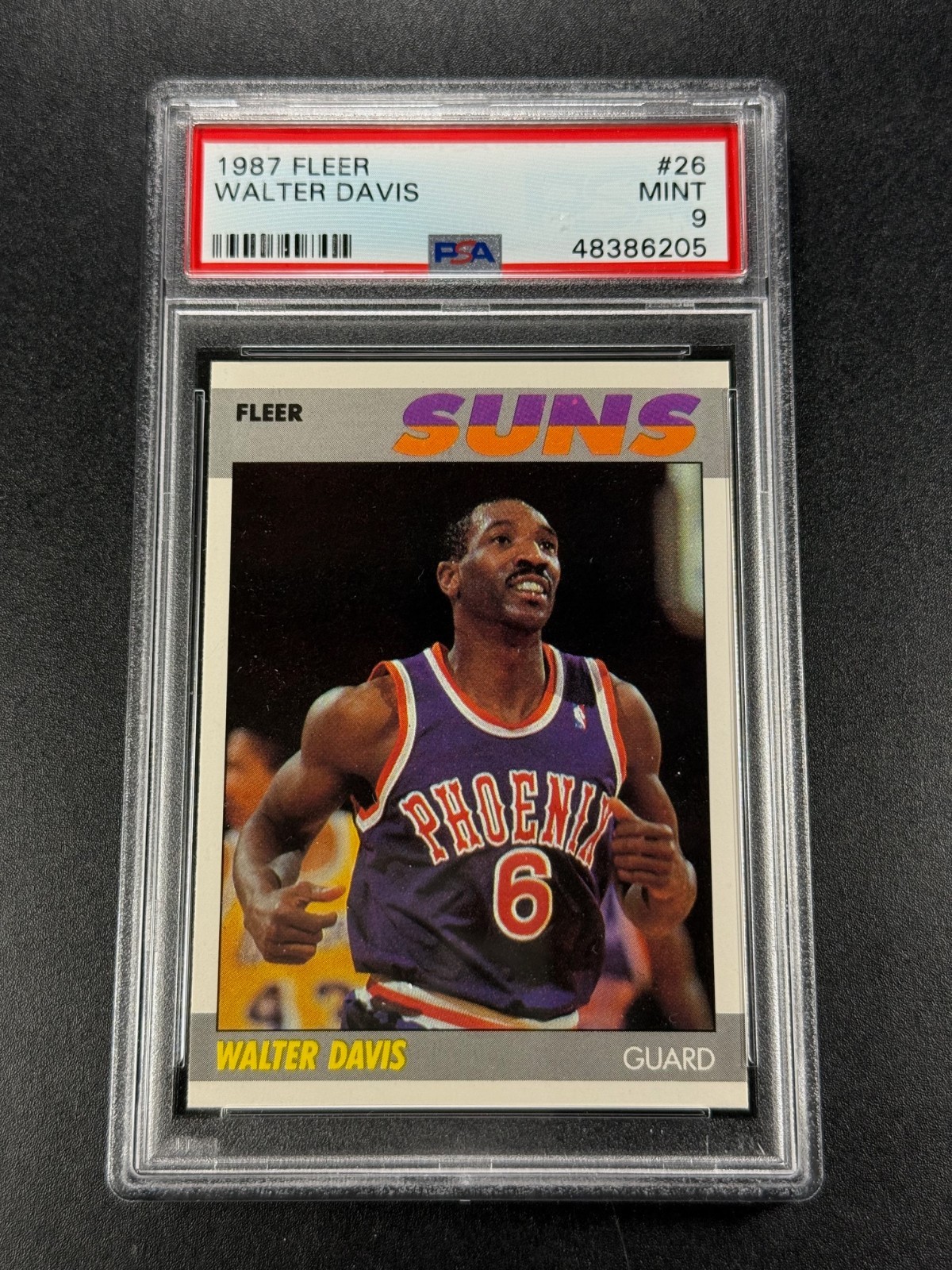 WALTER DAVIS 1987 87-88 FLEER #26 CARD PSA 9 MINT NBA PHOENIX SUNS (SET BREAK)