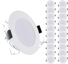 20 Pieces LED Recessed Spotlights for Plasterboard 5W, 450LM LED Ceiling Spotlights