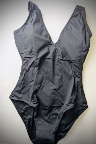 New TA3 Plungey Black Lace Up Shaping One Piece Swimsuit XL (reg/long)