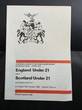 12/02/1980 England U21 v Scotland U21 [At Coventry City] L8
