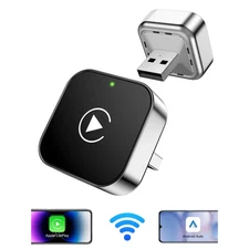 Pionray 2-in-1 Wireless CarPlay Android Auto Adapter AI Smart Box Universal