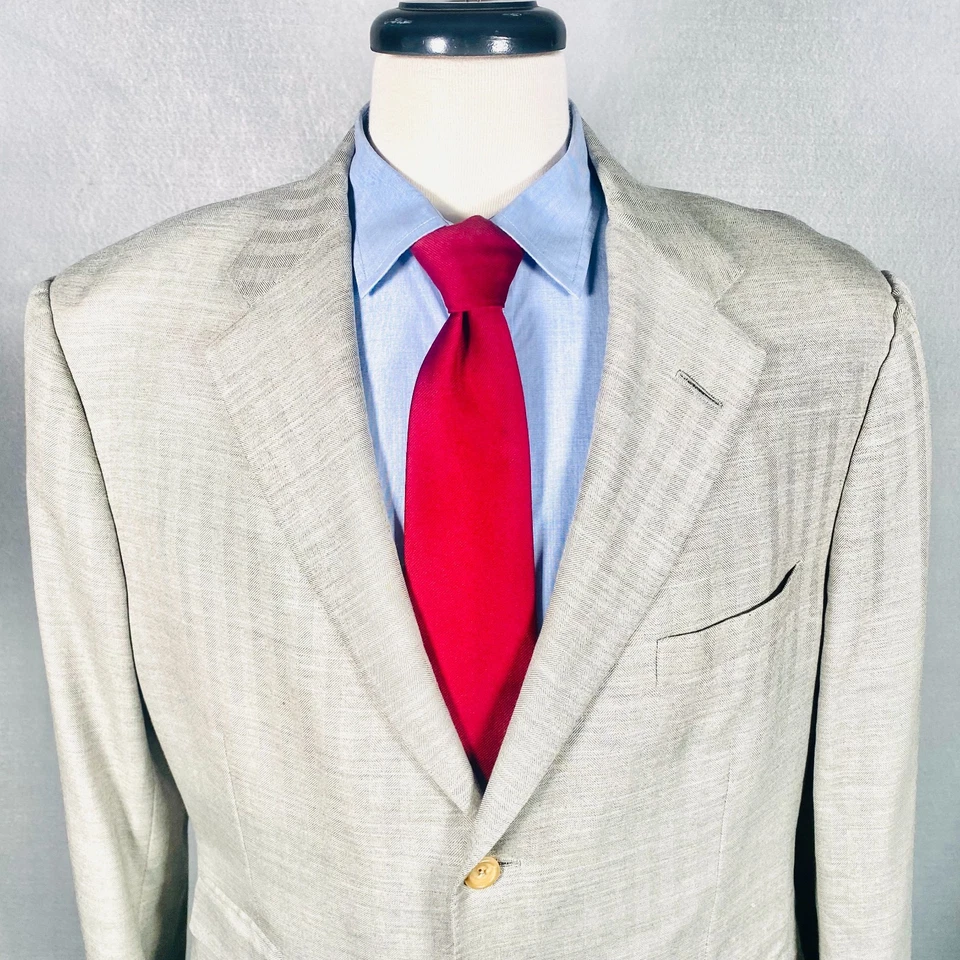 Blazer Ralph Lauren Etiqueta Púrpura Cachemira Para Hombres 44R Beige Abrigo Deportivo Chaqueta Italia Foto 3 de 4