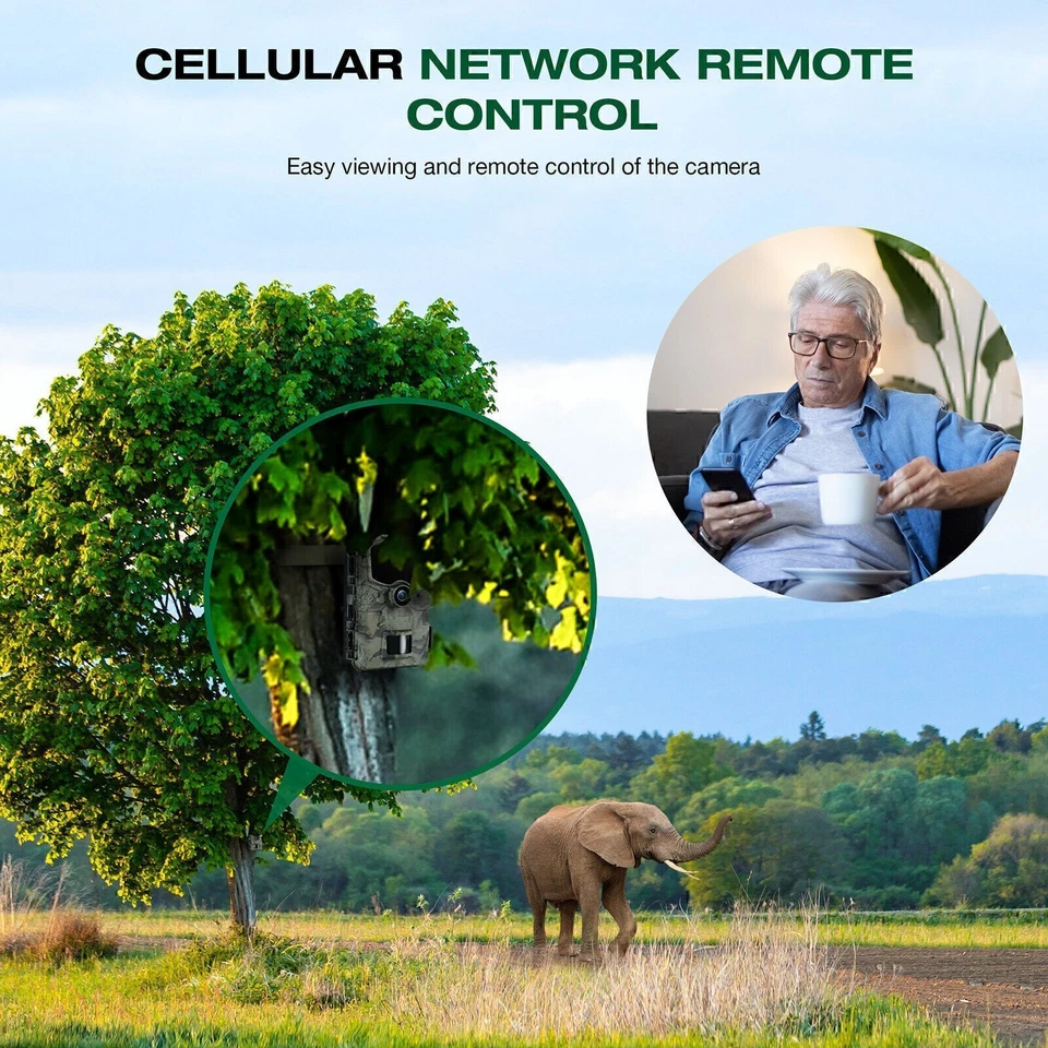 Campark 24MP 4G LTE Wireless Cellular Trail Camera Wildlife Game with SIM Card - Image 2 of 4