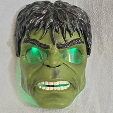 Incredible Hulk Mask 2008 Hasbro Green Eyes Lights Up Marvel Dress Up Costume