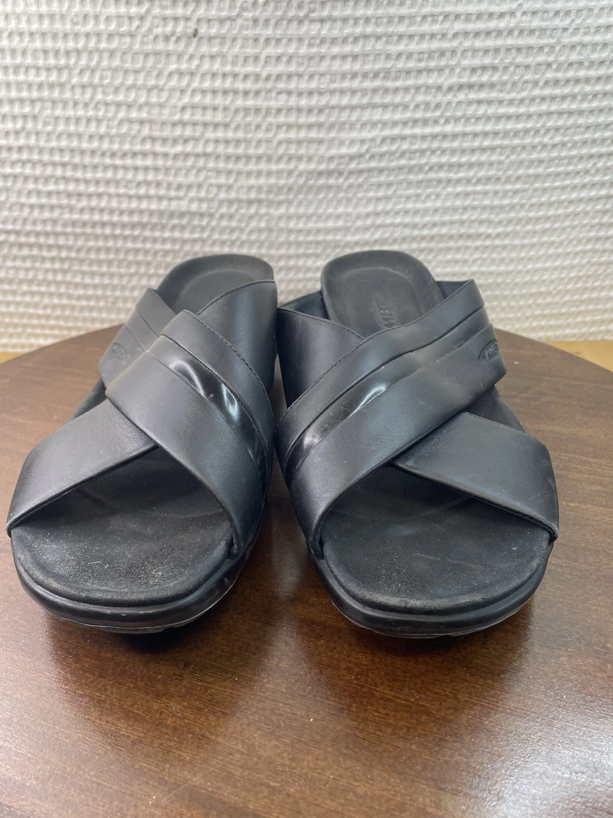 MBT Namba sandali neri 400276 03 slip on donna taglia 46 EU 12 12 5 US