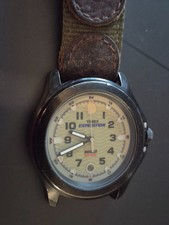Timex Expedition Indiglo WRMens Watch Beige Dial-NOT RUNNING