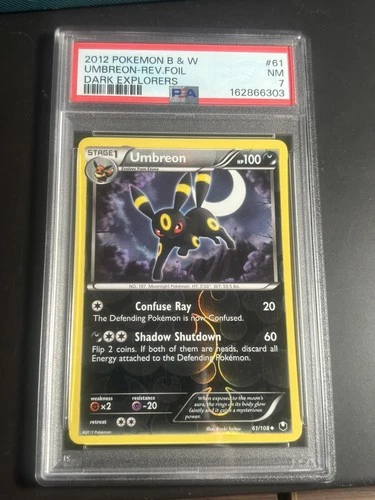 PSA 7 Umbreon 61/108 Dark Explorers Reverse Holo