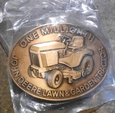 Vintage John Deere Belt Buckle - One Millionth Lawn & Garden Tractor NOS 