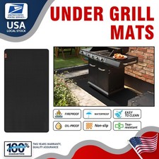90 x 48 Inch Large Under Grill Mats for Outdoor Grill, Double-Sided Firep...