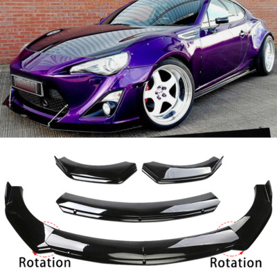 Gloss Black Car Front Bumper Spoiler Lip Splitter Body Kit For Toyota GT86/ Scio