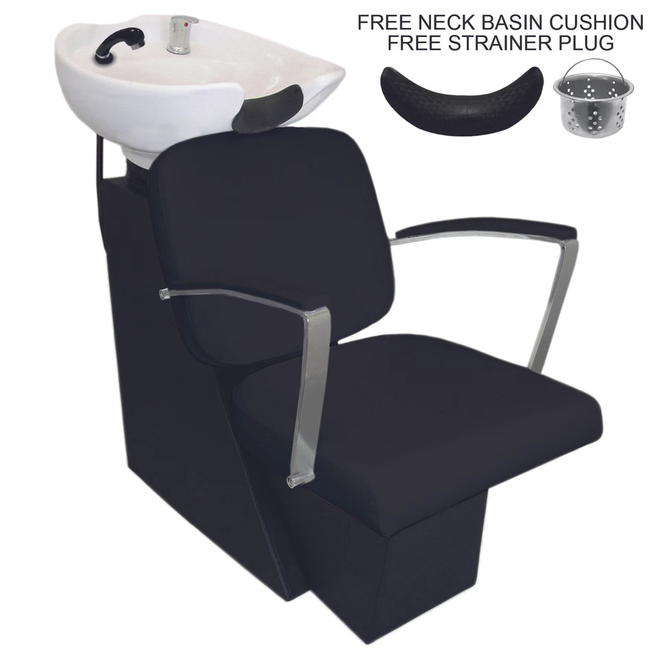 MONSTER SHOP Backwash Salon Hair Chair Sink Shampoo Barber Hairdressing Back Washing Black