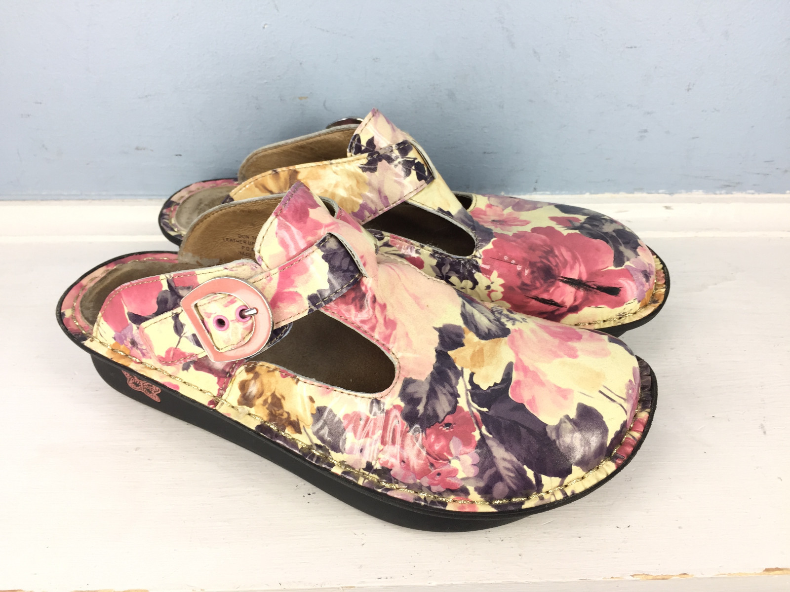 Alegria 37 37 37 US 6.5 7 Pink Purple Ivory Patent Leather Mules Clogs Professional a8d580 Alegria 37 37 37 US 6.5 7 Pink Purple Ivory Patent Leather Mules Clogs Professional a8d580