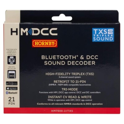 Hornby (R7322) HM7000-21TXS: Bluetooth & DCC Sounddecoder (21-polig)
