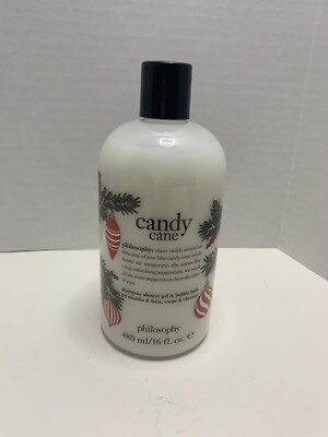 Philosophy Candy Cane 16 Oz Shampoo Shower Gel Bubble Bath New