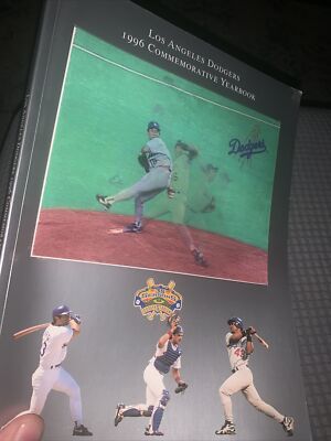 LA Dodgers 1996 & 1997 Commemorative Yearbook Nomo Hologram