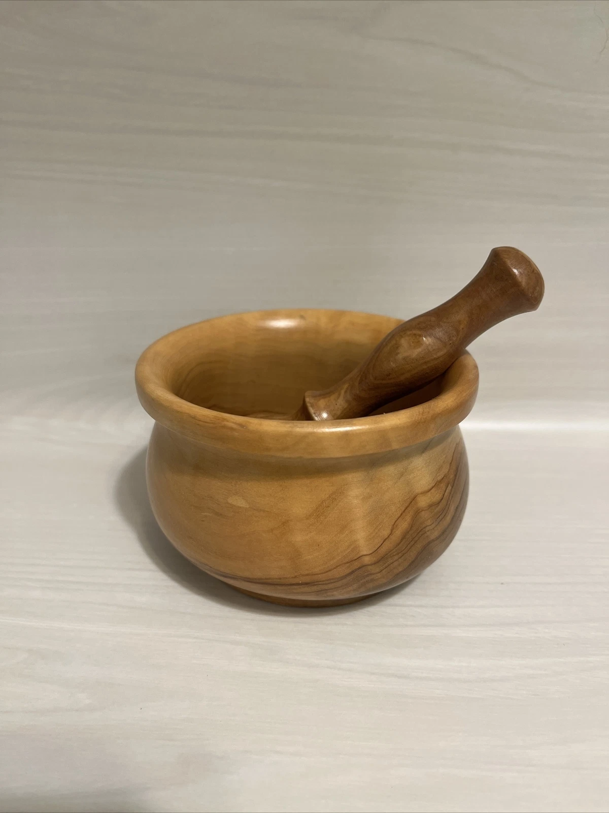 Mortar and Pestle wood olive(?) NOS