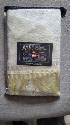 American Living waterfall valance 47 X 38'' New. Glitter stripe excellent 