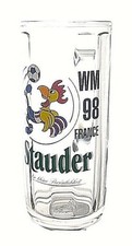 Stauder Bier Glas Bierkrug WM Fußßball Weltmeisterschaft France 98 Bierglas Krug