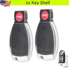 2 For Mercedes Benz E C R CL GL SLK AMG Smart Remote Key Fob Shell Case Blank