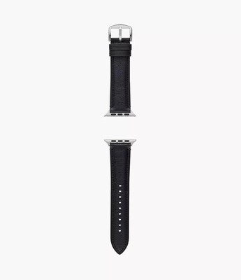Vince Camuto 22mm Black Leather Strap Fits Apple Watch 42/44/45mm