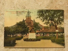 Vintage c. 1914 Postcard: The Auditorium & Stokes Monument, Ocean Grove NJ