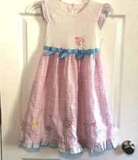 Emily West Girl's Embroidered Dress Sz 12 Cap Sleeve EUC