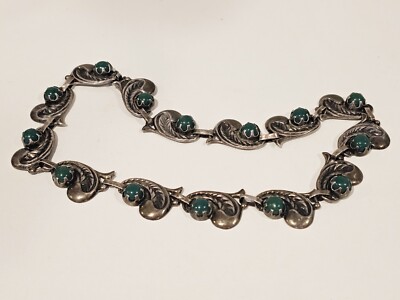 Vintage Taxco Mexican Sterling Necklace, MPO, Manuel Pedro Ortiz