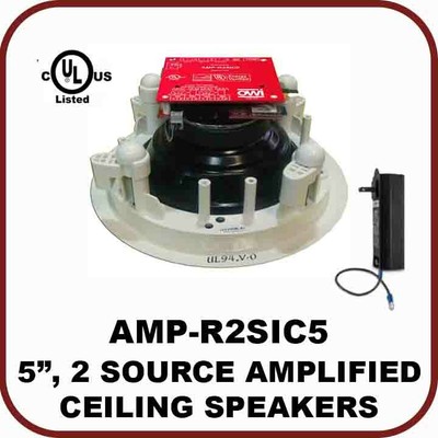 Two Source Amplified 5 25 Drop Ceiling Speakers 92087110338 Ebay